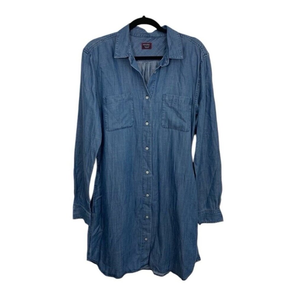 UNTUCKit Blue Denim Shirt Dress